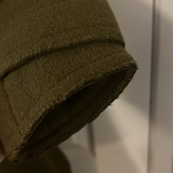 Jenni’s New York Army Military Green Double Breasted Fitted Trench Pea Coat - Picture 6 of 15